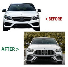 A To Z Compatible With Mercedes Benz C Class W205 (2015-2022) To W206 C63 2023 Amg Upgrade Facelift Conversion Body Kit Bumper Hood Headlight Taillight CC-6431 (Shipping Cost Not Included In Price)
