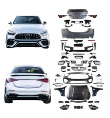 A To Z Compatible With Mercedes Benz C Class W205 (2015-2022) To W206 C63 2023 Amg Upgrade Facelift Conversion Body Kit Bumper Hood Headlight Taillight CC-6431 (Shipping Cost Not Included In Price)