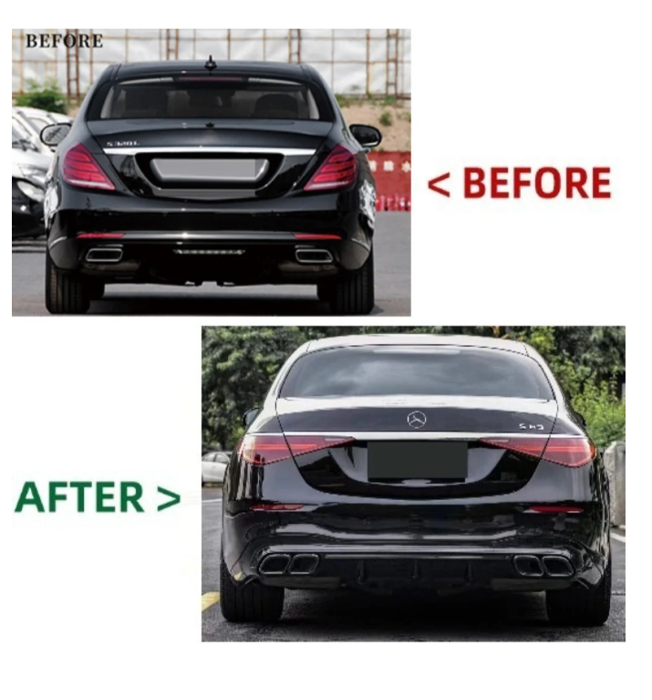 A To Z Compatible With Mercedes Benz S Class W222 (2016-2022) Upgraded Convert Facelift To S Class W223 2023+ Amg S63 Style Body Kit Bumper Headlight Taillight Hood Fender With Door CC-6615 (Shipping Cost Not Included In Price)