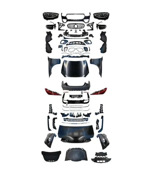 A To Z Compatible With Mercedes Benz S Class W221 (2006-2014) Το W223 2023+ Lci Amg S63 Upgrade Facelift Conversion Body Kit Bumper Hood Headlight Taillight CC-8542 (Shipping Cost Not Included In Price)