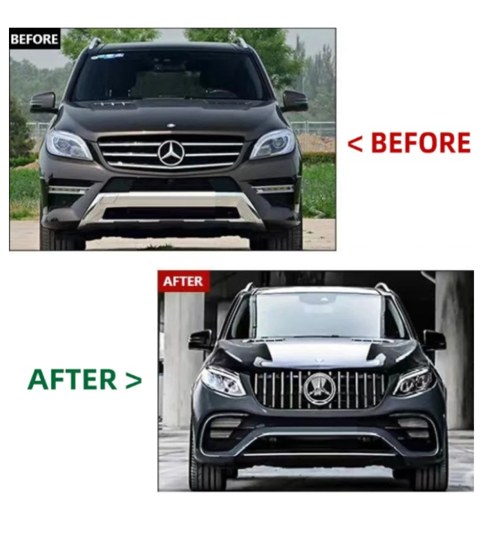 A To Z Compatible With Mercedes Benz MI W166 (2012-2016) Τo GLE W166 (2016-2019) Amg63 Upgrade Facelift Conversion Body Kit Bumper Hood Headlight Taillight CC-8543 (Shipping Cost Not Included In Price)
