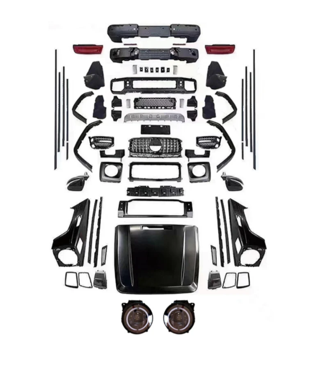 A To Z Compatible With Mercedes Benz G Class G Wagon W463 (2007-2018) Upgrade Facelift Convert To 2019 W464 Amg G63 G65 Conversion Body Kit Bumper Headlight Taillight Hood CC-9741 (Shipping Cost Not Included In Price)