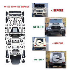 A To Z Compatible With Mercedes Benz G Class G Wagon W463 (2007-2018) Upgrade Facelift Convert To 2025 W465 Amg G65 G63 Brabus G800 Conversion Body Kit Bumper Headlight Taillight Hood CC-9743 (Shipping Cost Not Included In Price)