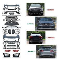 A To Z Compatible With Mercedes Benz Glc W253 X253 (2016-2019) Upgrade Facelift Convert To 2025 Glc63 Amg Conversion Body Kit Bumper Headlight Taillight CC-9796 (Shipping Cost Not Included In Price)