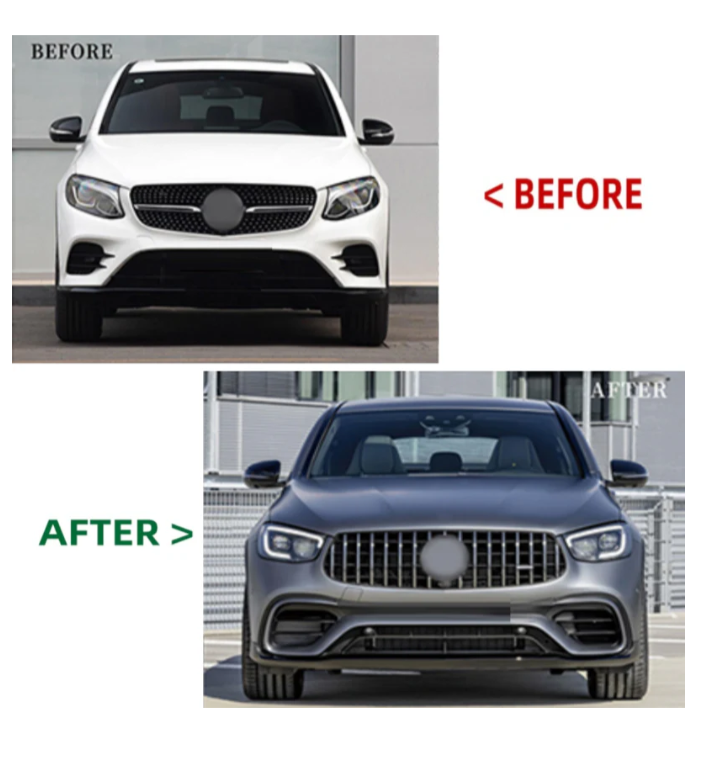 A To Z Compatible With Mercedes Benz Glc Coupe W253 X253 C253 (2016-2019) Upgrade Facelift Convert To 2025 Glc63 Coupe Amg Conversion Body Kit Bumper Headlight CC-9797 (Shipping Cost Not Included In Price)