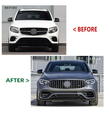 A To Z Compatible With Mercedes Benz Glc Coupe W253 X253 C253 (2016-2019) Upgrade Facelift Convert To 2025 Glc63 Coupe Amg Conversion Body Kit Bumper Headlight CC-9797 (Shipping Cost Not Included In Price)