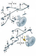 Front Right Wheel Speed Sensor 7H0927804 WHT003856 Compatible With AUDI Q3/Q7 (8UB, 8UG)