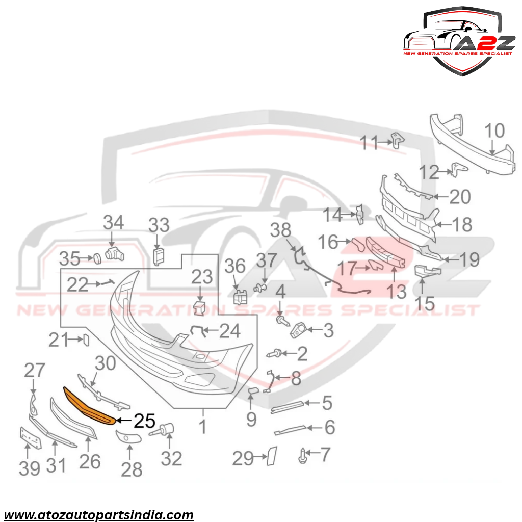 Front Bumper Lower Grill 2218852322 A2218852322 Compatible With Mercedes-Benz S-CLASS W221 (2007-2012) Tag No.116