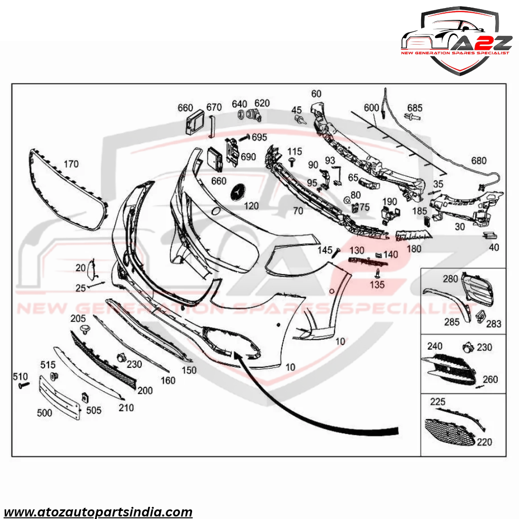 Front Bumper Lower Grill 2138851265 A2138851265 Compatible With Mercedes-Benz E-CLASS W213 (2016-2019) Tag No.115