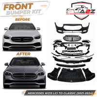 Front Bumper Kit Compatible With Mercedes Benz W213 LCI Upgrade To Mercedes Benz Classic (2021-2024) Tag No. FBK.203 (Shipping Cost Not Included In Price)