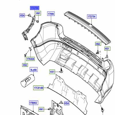 Rear Bumper Bracket Right LR002167 & Left LR002168 Compatible With Land Rover 2/ Free Lander 2 - L359 (2009-2015) Tag No.3353