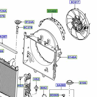 Radiator Fan Shroud (Upper) LR016374 Compatible With Land Rover Discovery 4