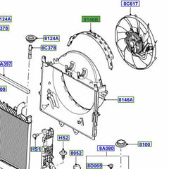 Radiator Fan Shroud (Upper) LR016374 Compatible With Land Rover Discovery 4