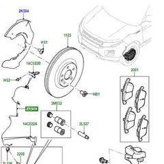 Front Brake Pad Wear Sensor LR061365 Compatible With LAND ROVER DISCOVERY SPORT L550 & RANGE ROVER EVOQUE L538