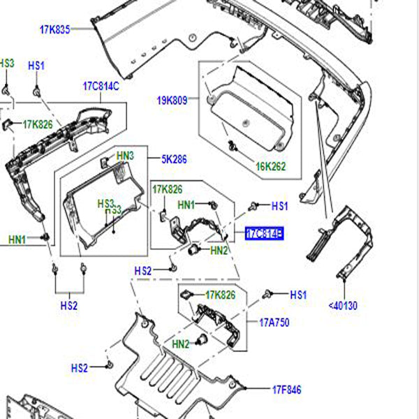 Rear Bumper Bracket Right LR037924 & Left LR037925 Compatible With Land Rover Range Rover Vogue - L405 (2013-2017) Tag No.3257