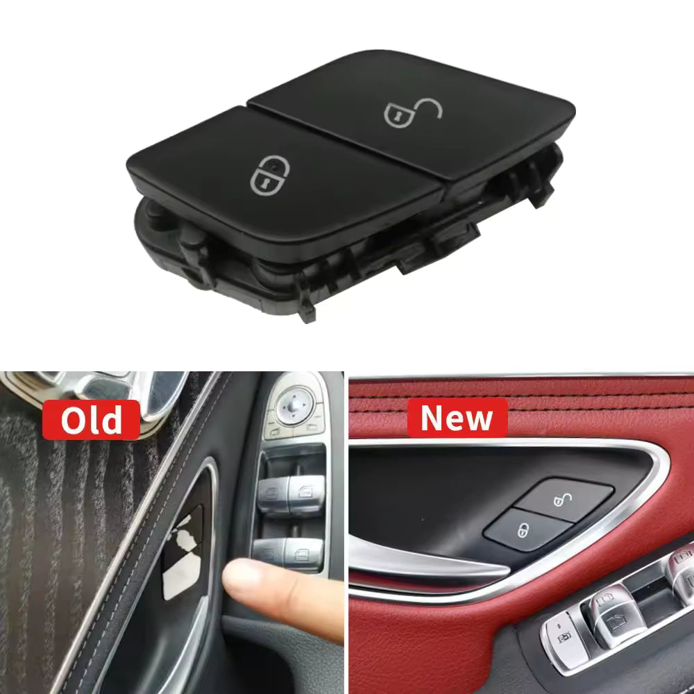 Door Lock Switch Buttons Black Right 20590551519107 Left 20590552519107 Compatible With Mercedes-Benz C/GLC/EQC/V/E Class W205 W253  N293 W447 W213 W238