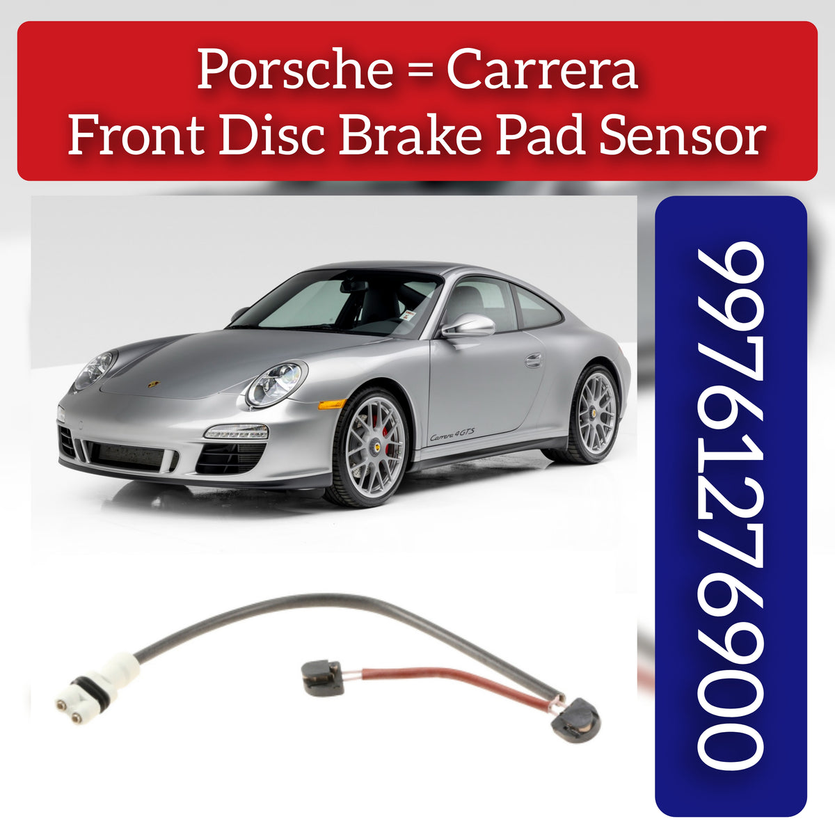 Front Brake Pad Sensor 99761276900 Compatible With PORSCHE CARRERA