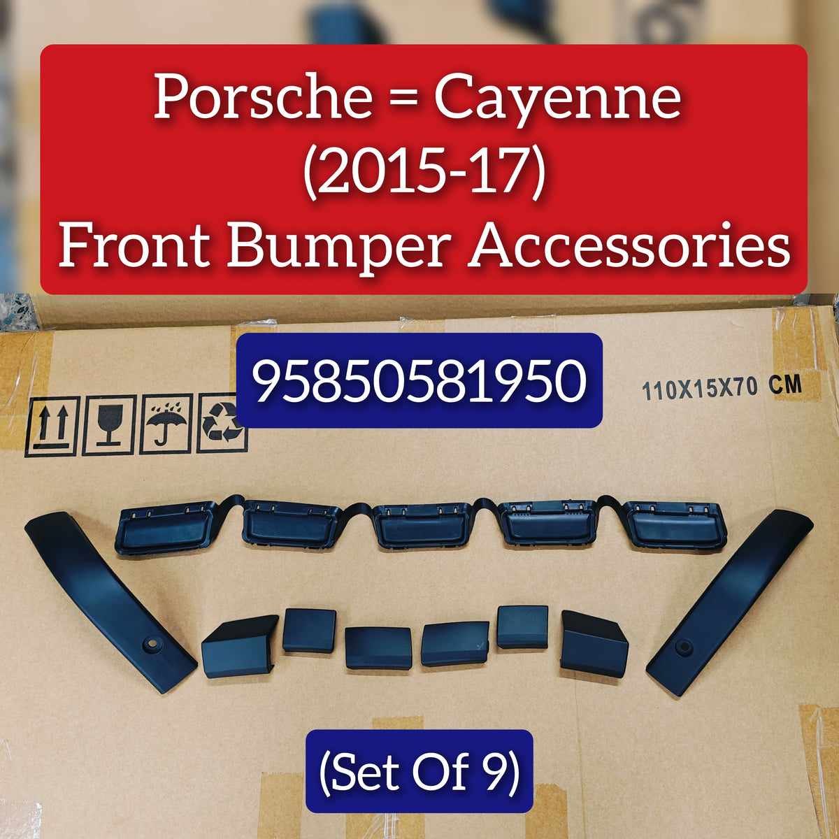 BUMPER ACCESSORIES 95850581950 Compatible With Porsche Cayenne (2015-2017)