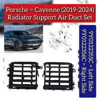 Radiator Support Air Duct Set Left 9Y0122355C OKI & 9Y0122356C OKI Compatible With Porsche Cayenne (2019-2024)