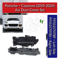 Air Duct Cover Set Left 9Y0121707BF & Right 9Y0121707BJ Compatible With Porsche Cayenne (2018-2020)
