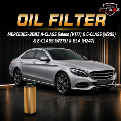Oil filter A6541840125 & E159H D311 & OX1301D Compatible With MERCEDES-BENZ A-CLASS Saloon (V177) & C-CLASS (W205) & E-CLASS (W213) & GLA (H247). Tag 260
