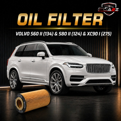 Oil Filter E106H D34 & 11421427908 & OX154 11427509430 11427512300 11427512301 Compatible With VOLVO S60 II (134)  & S80 II (124) & XC90 I (275) Tag : 167