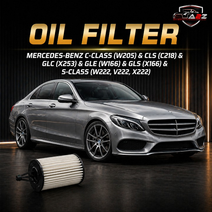 Oil Filter 2761840025 & E129H D222 & OX 814D 2761800009 A2761800009 2761840025 A2761840025 Compatible With MERCEDES-BENZ C-CLASS (W205) & CLS (C218) & GLC (X253) & GLE (W166) & GLS (X166) & S-CLASS (W222, V222, X222) Tag : 157