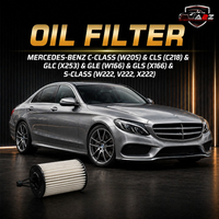 Oil Filter 2761840025 & E129H D222 & OX 814D 2761800009 A2761800009 2761840025 A2761840025 Compatible With MERCEDES-BENZ C-CLASS (W205) & CLS (C218) & GLC (X253) & GLE (W166) & GLS (X166) & S-CLASS (W222, V222, X222) Tag : 157