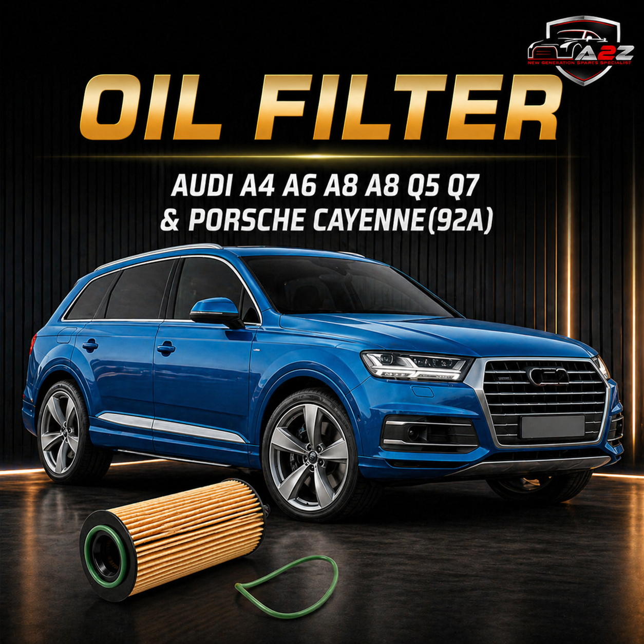 Oil Filter E73H D207 & 057115561M 95510722200 & OX196/3D Compatible With AUDI A4 A6 A8 A8 Q5 Q7 & PORSCHE CAYENNE (92A) Tag 105