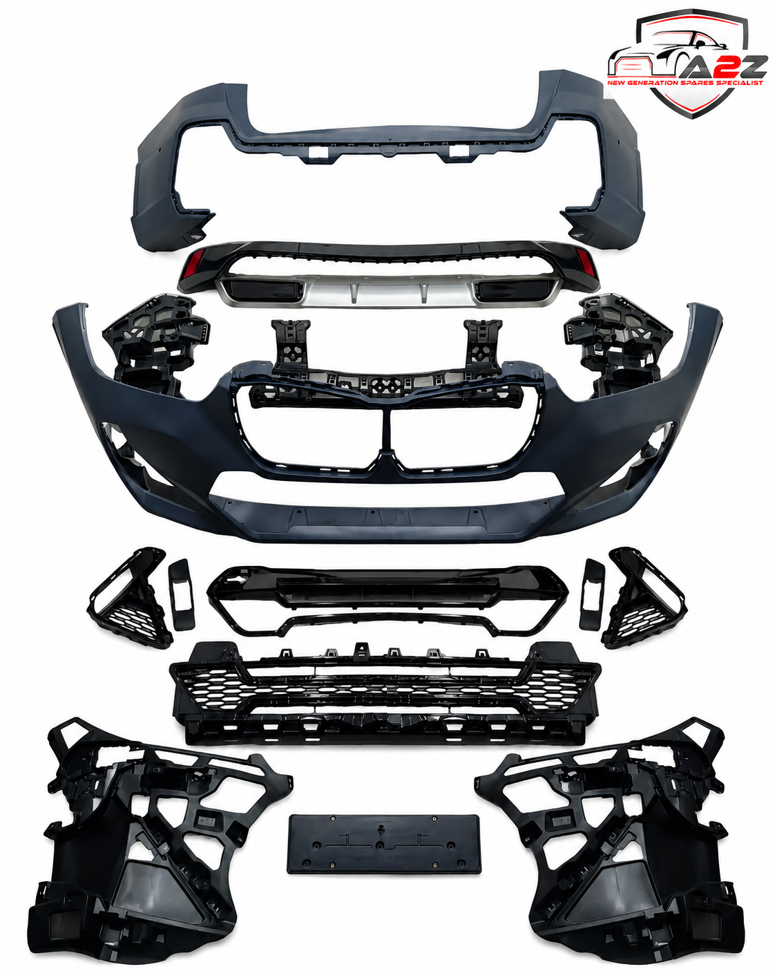 Complete Conversion Bumper Body Kit Compatible With BMW X1 U12 Upgrade To BMW M Sport Style Tag No.FRBK426 (Shipping Cost Not Included)