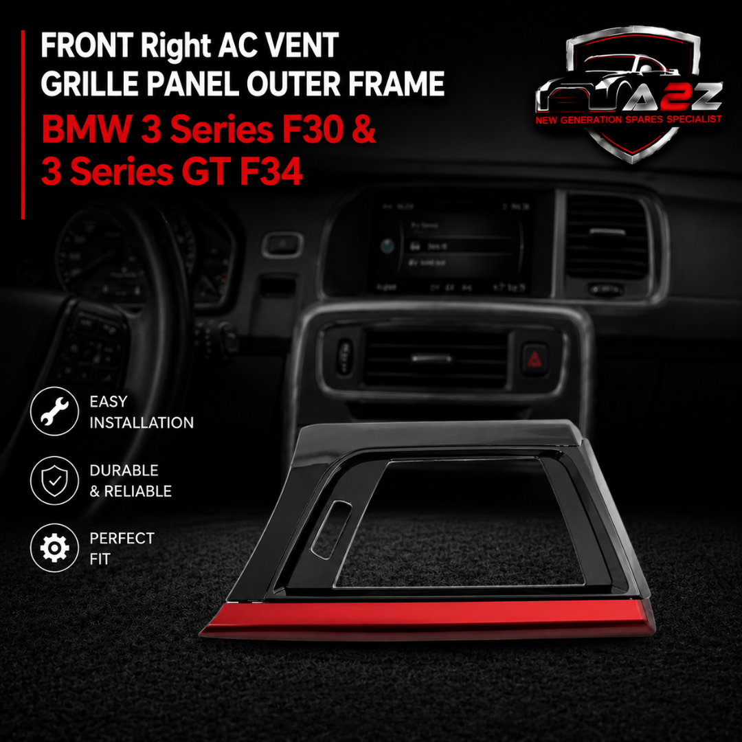FRONT Right AC VENT GRILLE PANEL OUTER FRAME (Black) 51459231457 Compatible With BMW 3 Series F30 & 3 Series GT F34