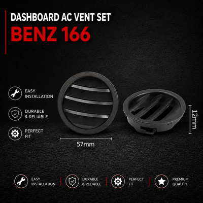 Front Ac Vent Dashboard  Left & Right (Set) 1668302354 Compatible With BENZ=166 Brown