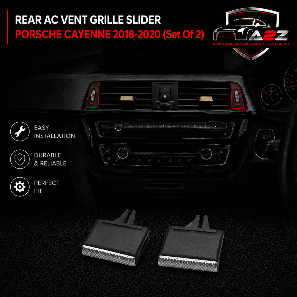 Rear Air Conditioner Back Ac Vent Grille Outlet Tab Clip Slider Repair Kit 9Y0819203B Compatible With PORSCHE CAYENNE 2018-2020 (Set Of 2)
