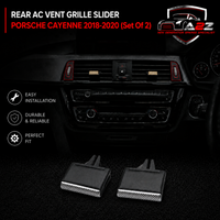 Rear Air Conditioner Back Ac Vent Grille Outlet Tab Clip Slider Repair Kit 9Y0819203B Compatible With PORSCHE CAYENNE 2018-2020 (Set Of 2)
