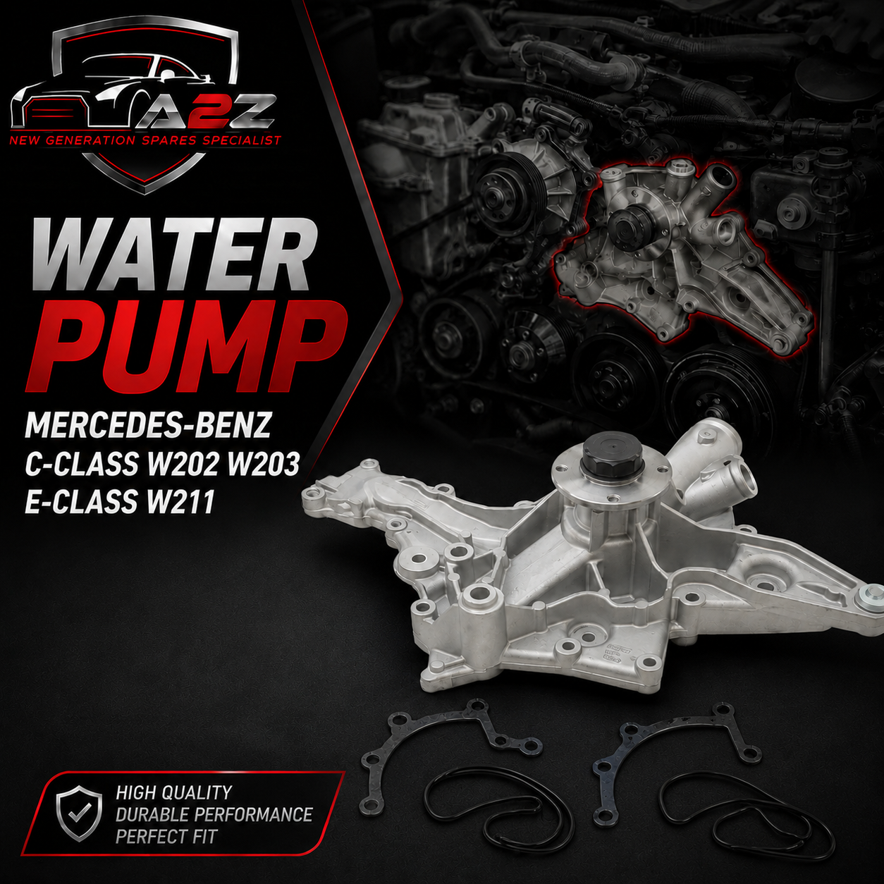 Water Pump 1122001501 A1122001501  1122000501 1122001001 1122001201 1122001501 Compatible With MERCEDES-BENZ C-CLASS W202 W203 E-CLASS W211 Tag-W-12