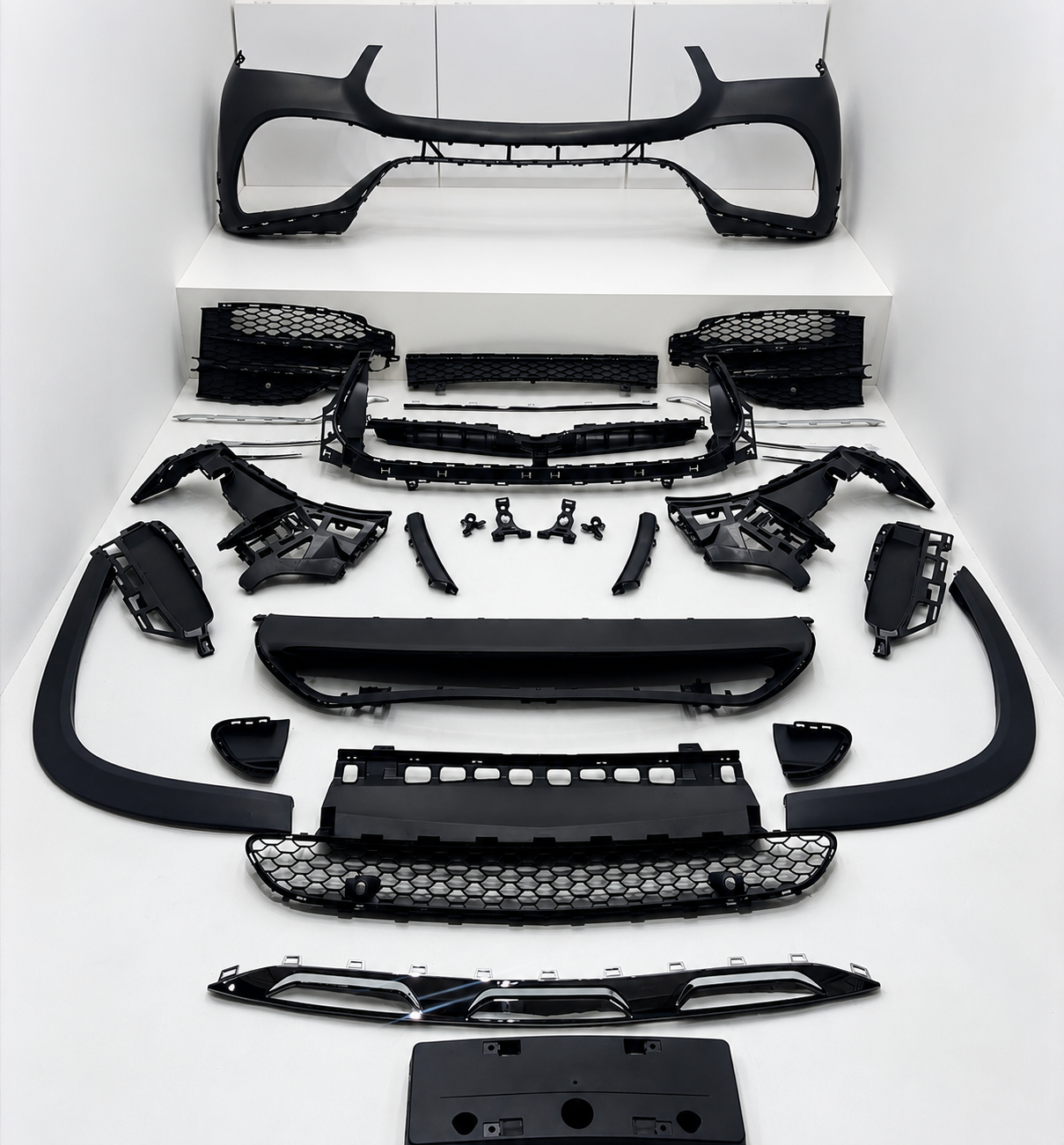 Front Bumper Kit Compatible With Mercedes Benz W167 GLE Upgrade To Mercedes Benz AMG (2020-2024) FBK.202 (Shipping Cost Not Included In Price)