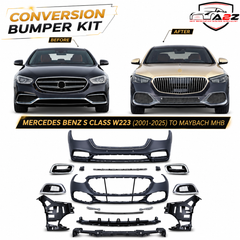Complete Conversion Body Kit Compatible With Mercedes Benz S Class W223 (2021-2025) Upgrade To Mercedes Benz Maybach Bumper Body Kit (Shipping Cost Not Included In Price)