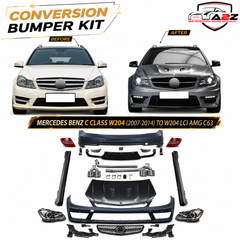 Complete Conversion Body Kit Compatible With Mercedes C Class W204 (2007-2014) Upgrade To Mercedes Benz W204 LCI AMG C63 (Shipping Cost Not Included In Price)