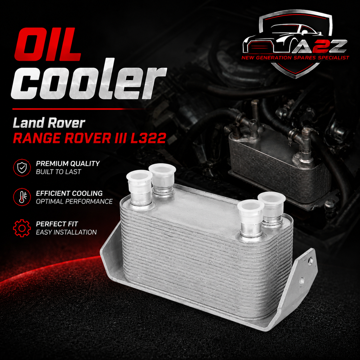 Oil Cooler UBC500120 UBC500090 7H427A095AA 7H427A095BA For  Land Rover RANGE ROVER III L322 Tag-O-88