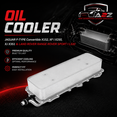 Oil Cooler LR039821 LR010728 C2Z25033 AJ811331 AJ811960  For JAGUAR F-TYPE Convertible X152, XF I X250, XJ X351 & LAND ROVER RANGE ROVER SPORT I L320 Tag-O-34