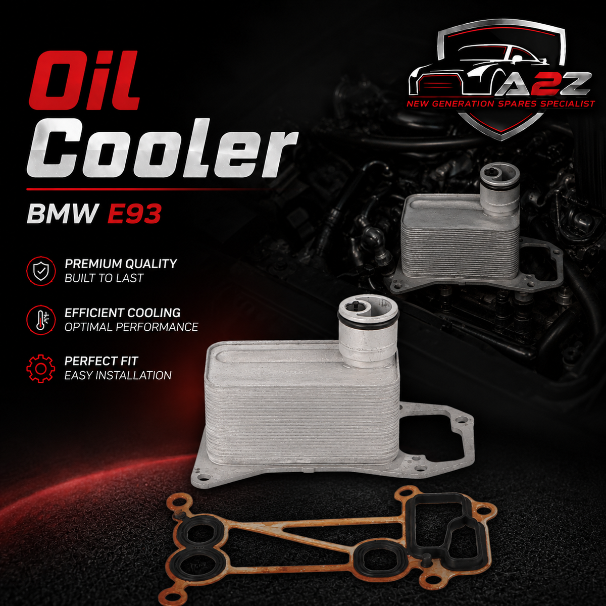 Oil Cooler 11427808437 11428512435 5989070105 7808437 8512435 For BMW E93 Tag-O-28