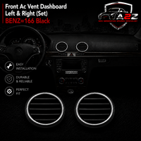 Front Ac Vent Dashboard  Left & Right (Set) 1668302354 Compatible With BENZ=166 Black