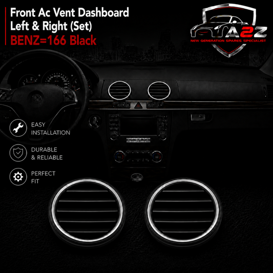 Front Ac Vent Dashboard  Left & Right (Set) 1668302354 Compatible With BENZ=166 Black