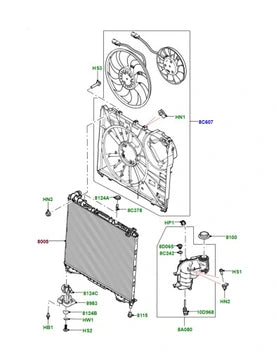 Radiator FPLA8005AB FPLA8005AC LR062425 LR162114 Compatible with LAND ROVER DISCOVERY V (L462) & RANGE ROVER IV (L405)