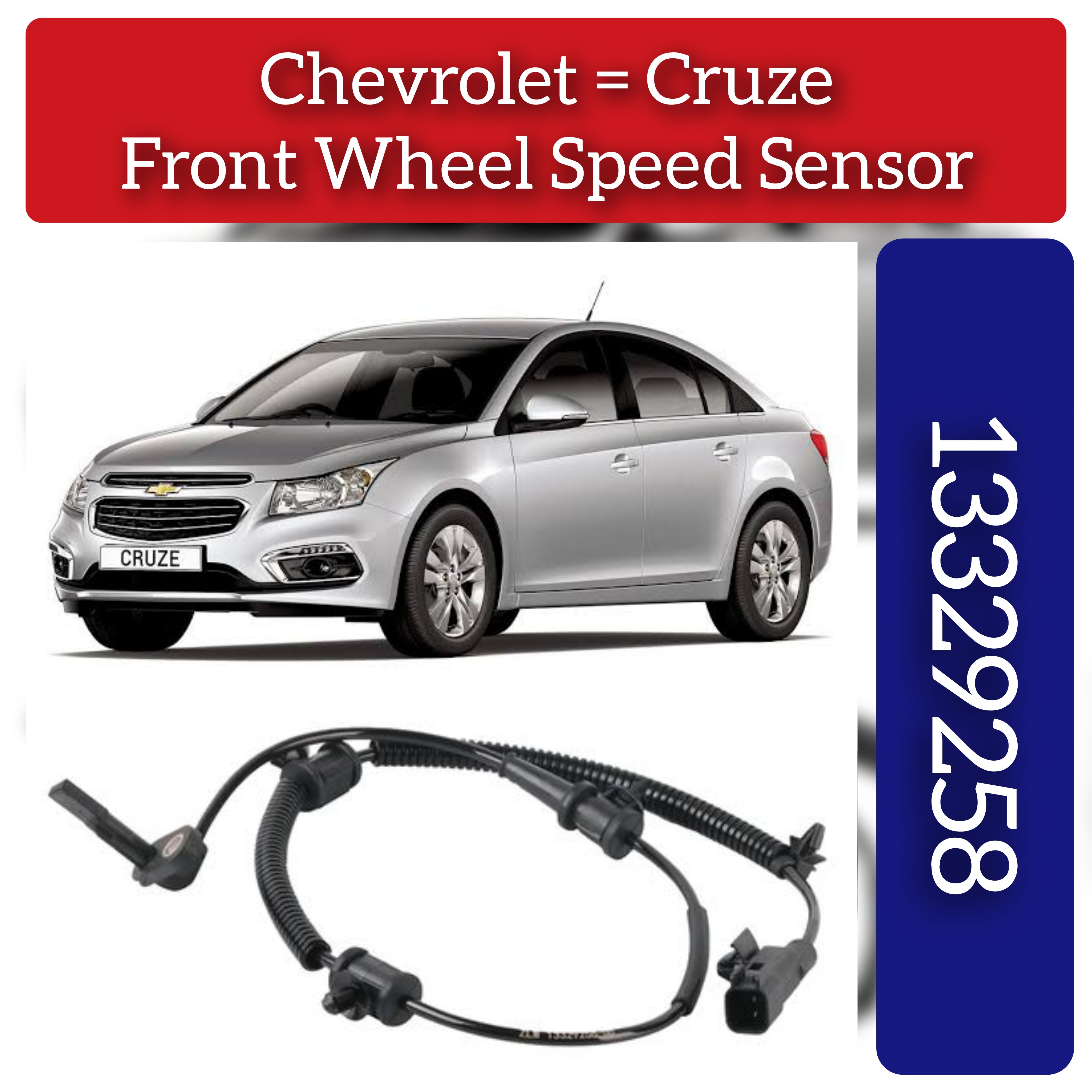 Front Wheel Speed ABS Sensor 12842463 13329258 Compatible With CHEVROLET CRUZE (J300)