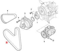 Multi RIB Belt 6PK1000 04E145933A Compatible With AUDI Q3 (8UB, 8UG) (CONTINENTAL)