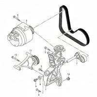 Multi Rib Belt 6PK1120 06J260849D 06A145933D  25212-2U020  25212-2U030 Compatible With SKODA OCTAVIA II (1Z3) | LAURA (CONTINENTAL) Tag no : 45