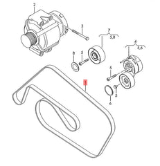 Belt 6PK2415 Compatible With AUDI A4 B8 (8K2) | A4 / S4 & A6 C6 (4F2) | A6 / S6 & A7 Sportback (4GA, 4GF) | A7 / S7  & Q5 (8RB)  Tag-BEL-19