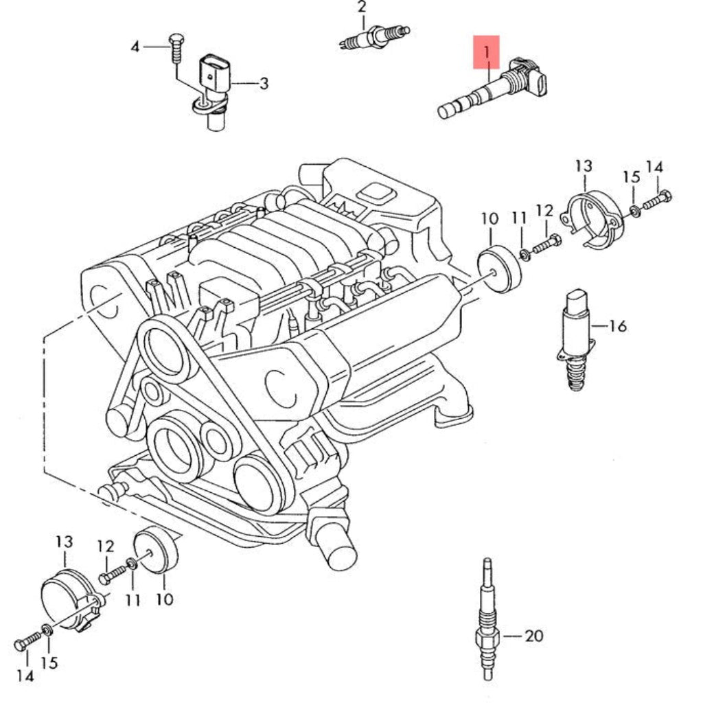 Ignition Coil 06C905115M 06C905115F 06C905115G Compatible With AUDI
