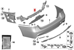Rear Bumper Bracket 51127256922 Compatible With BMW  3 SERIES F30 Tag No.1545